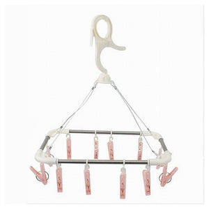 Trade Shop - Stendibiancheria 12 Pinze Mollette Stendino Biancheria Asciugatura Gancio 79540 -