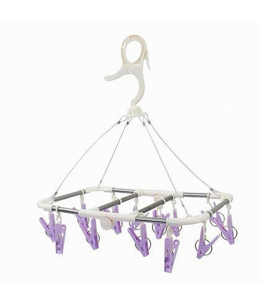 Stendibiancheria 14 Pinze Mollette Pieghevole Stendino Biancheria Asciugatura 79539         