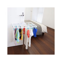 Trade Shop - Stendibiancheria 24 Mollette 40x34cm Gancio Pieghevole Stendino Plastica Appendibile -