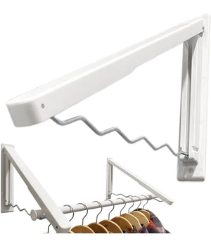 Stendibiancheria Appendiabiti Pieghevole Design Ondulato Salvaspazio A Parete         