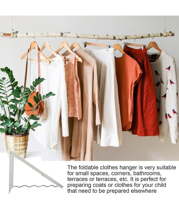 Stendibiancheria Appendiabiti Pieghevole Design Ondulato Salvaspazio A Parete         