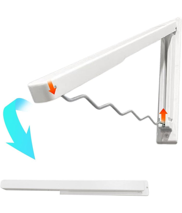 Stendibiancheria Appendiabiti Pieghevole Design Ondulato Salvaspazio A Parete         