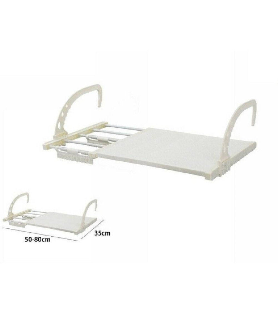 Stendibiancheria Balcone Stendi Biancheria Panni Regolabile Davanzale 50-80cm 70517         