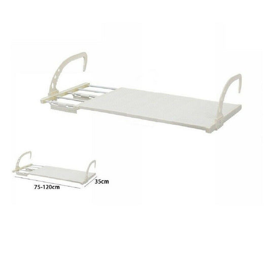 Trade Shop - Stendibiancheria Balcone Stendi Biancheria Regolabile 75-120cm Davanzale 70518 -