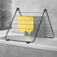 Stendibiancheria per vasca da bagno in acciaio nero con rivestimento Epoxy