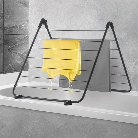 Stendibiancheria per vasca da bagno in acciaio nero con rivestimento Epoxy