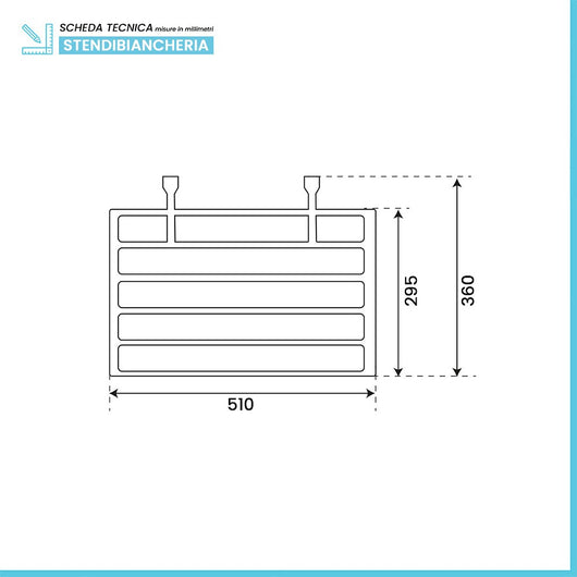 Stendibiancheria termoarredo universale in plastica bianca rigida