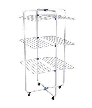Stendibiancheria Verticale Pieghevole A Torre Salvaspazio 3 Livelli Con Ruote         