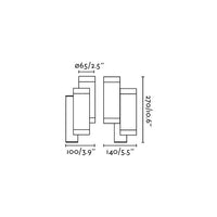 STEPS 4L, Lampada a Muro per Esterni, Faro Barcelona