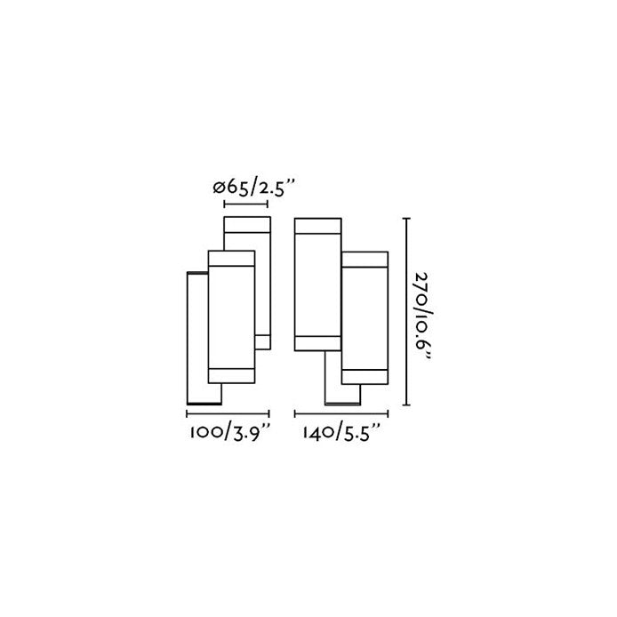 STEPS 4L, Lampada a Muro per Esterni, Faro Barcelona