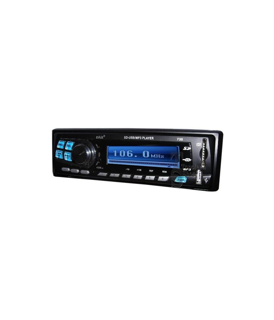 Stereo Autoradio Auto Camper Radio Fm Mp3 Porta Usb Slot Sd Lcd Dax730 Mp3 45w         