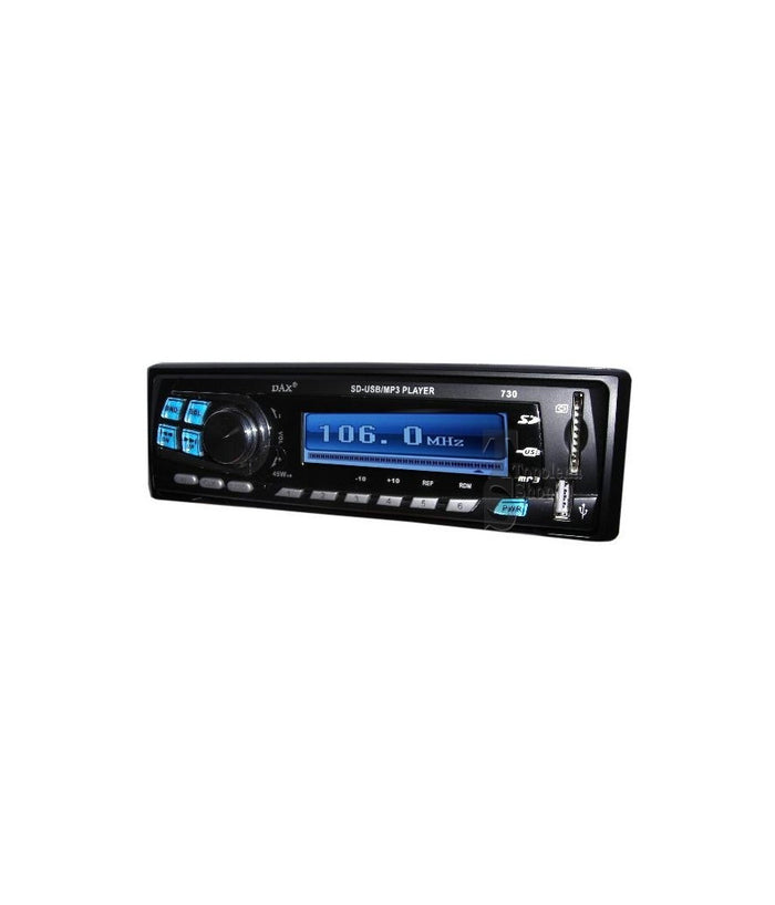 Stereo Autoradio Auto Camper Radio Fm Mp3 Porta Usb Slot Sd Lcd Dax730 Mp3 45w         