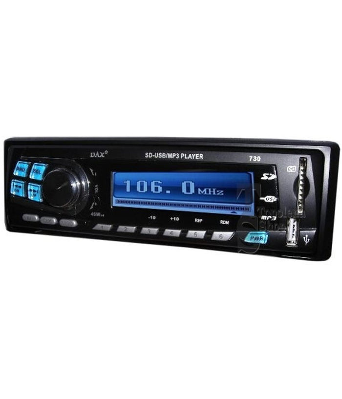 Stereo Autoradio Auto Camper Radio Fm Mp3 Porta Usb Slot Sd Lcd Dax730 Mp3 45w         