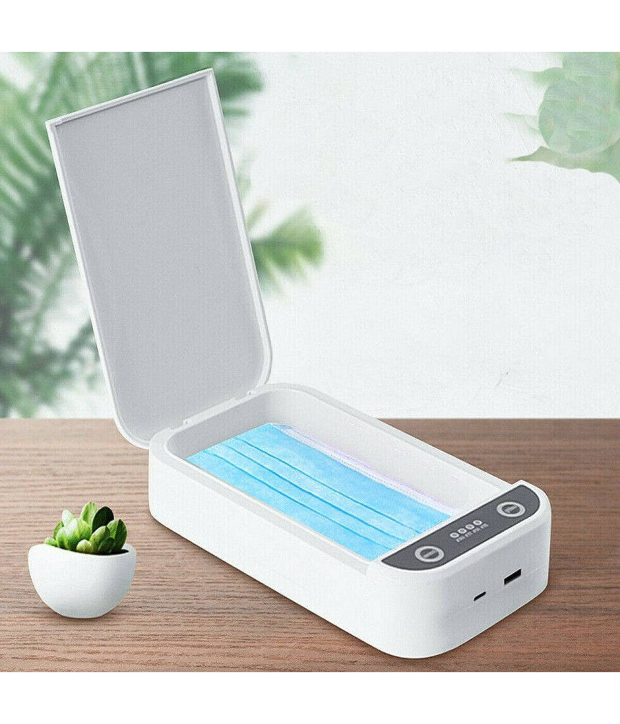 Sterilizzatore Uv Portatile Box Disinfezione Oggetti Telefono Diffusore Aromi         