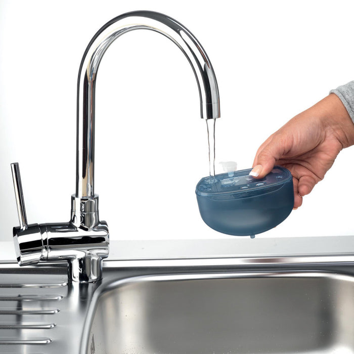 Stiratrice Verticale e Ferro da Stiro - Piastra in Ceramica, 1000W - Bianco e Blu