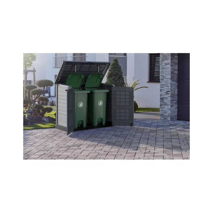 StoreAway 1200L grigio: il contenitore per bidoni piu capiente del mercato con copertura piatta