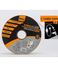 Strip Led 2835 180d 100 Metri 220v Striscia Luce Calda Fredda Naturale 2835-w180         