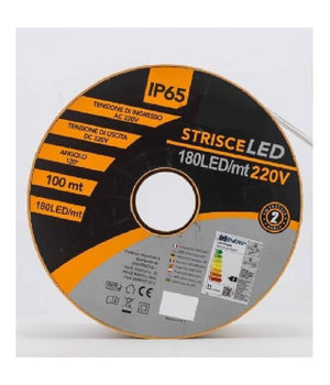 Strip Led 2835 180d 100 Metri 220v Striscia Luce Calda Fredda Naturale 2835-w180  -bianco Naturale      -
