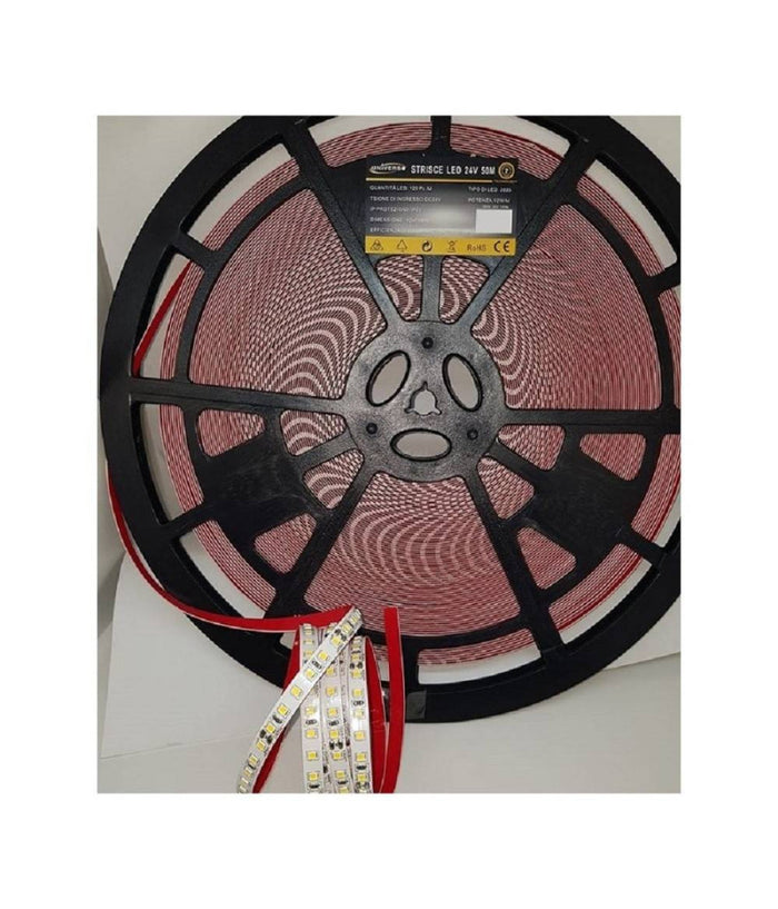 Strip Led 2835 24v Bobina Da 50 Metri Luce Naturale Fredda Calda 2835-24v-120         