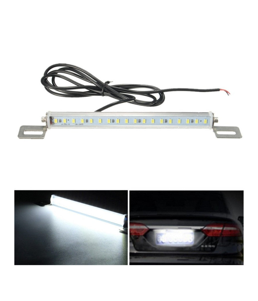 Strip Led Bianco Freddo Per Targa 15w 12v Retromarcia Retro Marcia Universale         