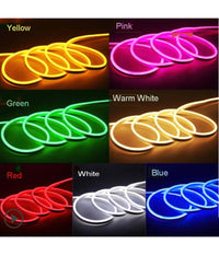 Strip Led Fluorescente Effetto Tubo Neon Colorato Impermeabile In Silicone Dc12v         