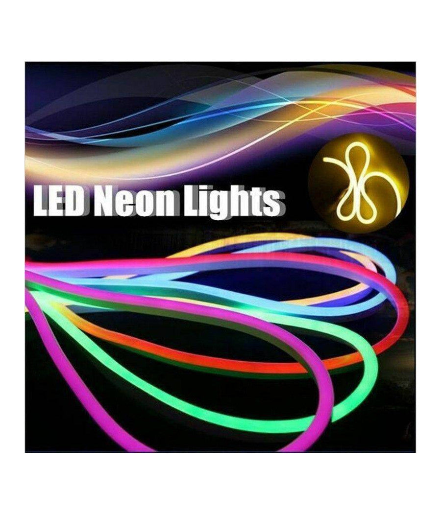 Strip Led Fluorescente Effetto Tubo Neon Colorato Impermeabile In Silicone Dc12v         