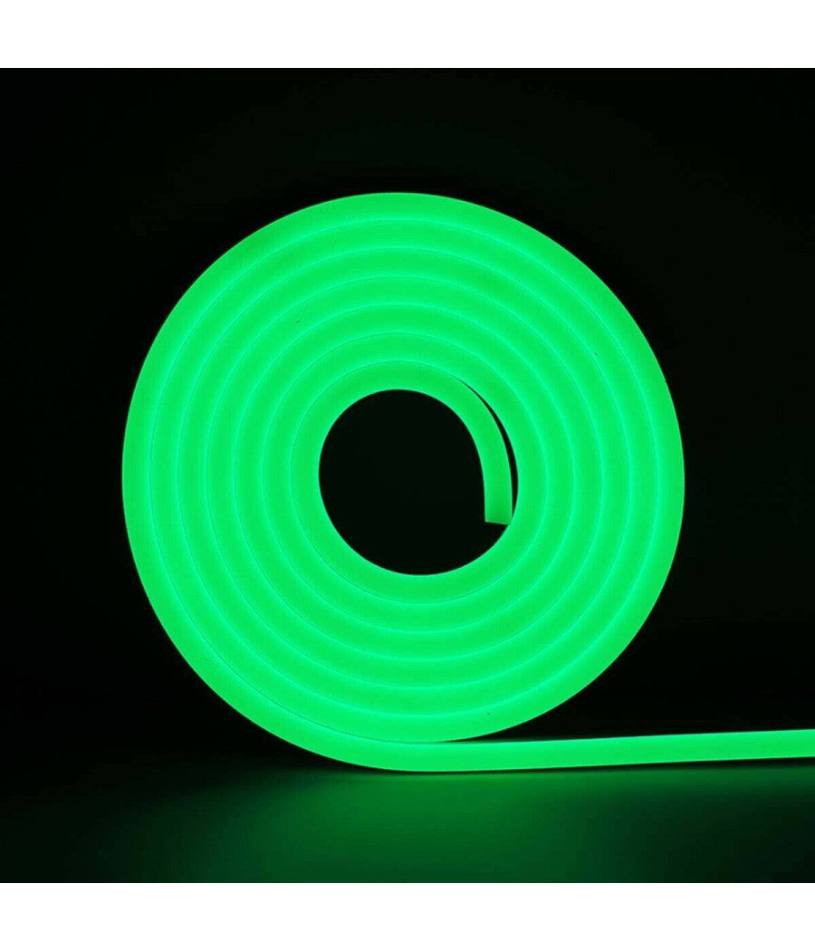 Strip Led Fluorescente Effetto Tubo Neon Colorato Impermeabile In Silicone Dc12v  -verde      -