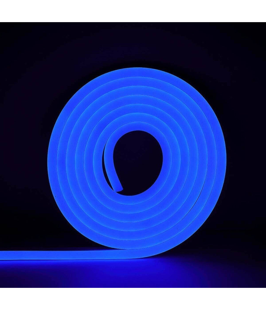 Strip Led Fluorescente Effetto Tubo Neon Colorato Impermeabile In Silicone Dc12v  -blu      -