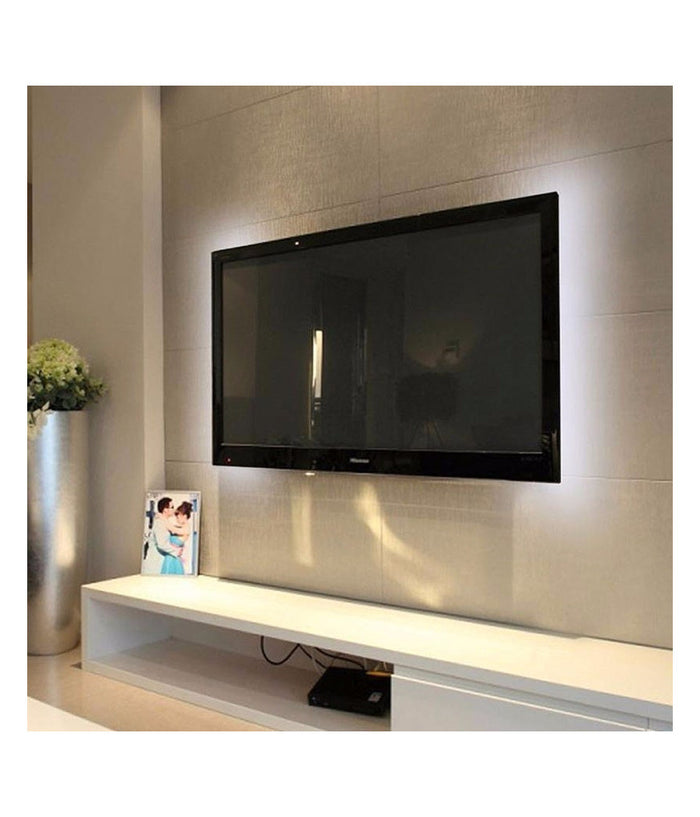 Strip Led Gialla Striscia 90cm Con Attacco Usb Per Retroilluminazione Televisore         