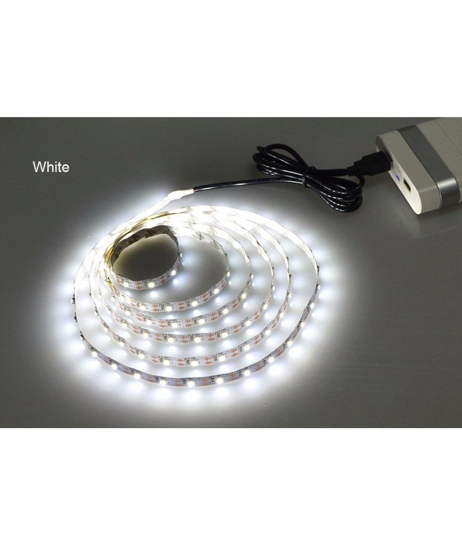 Strip Led Luce Fredda Striscia 90 Cm Usb Per Retroilluminazione Televisore Tv         