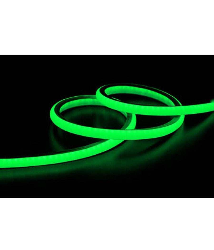Strip Led Neon Flessibile Striscia Decorativa 5 Mt Ip65 Vari Toni Di Luce U-12v  -verde      -