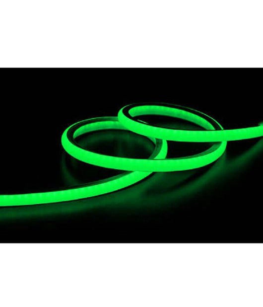 Strip Led Neon Flessibile Striscia Decorativa 5 Mt Ip65 Vari Toni Di Luce U-12v  -verde      -
