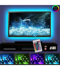 Strip Led Rgb Striscia 200cm Con Attacco Usb Per Retroilluminazione Televisore         