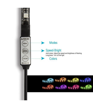 Strip Led Striscia Usb 100cm L5 6.48w 5v Per Retroilluminazione Televisore Tv         