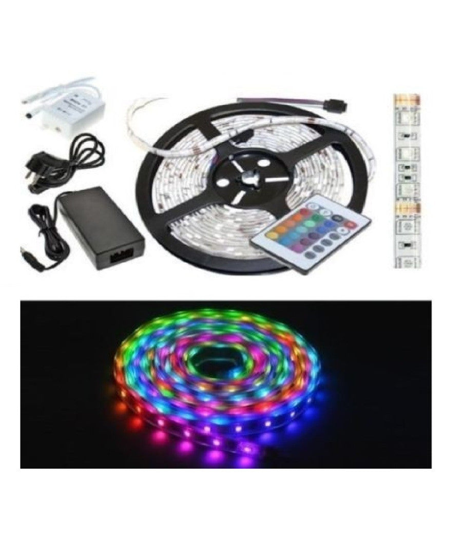 Strip Smd Bobina Striscia Led 5050 Flessibile 5mt Adesiva Interno Esterno Ip65         