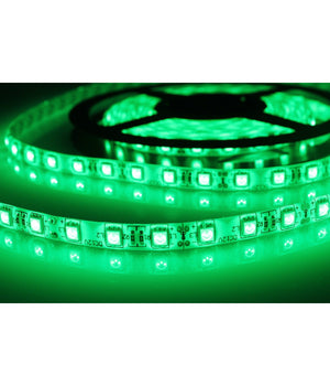 Strip Smd Bobina Striscia Led 5050 Flessibile 5mt Adesiva Interno Esterno Ip65  -verde      -
