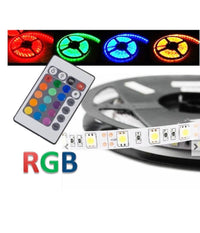 Strip Smd Bobina Striscia Led 5050 Flessibile 5mt Adesiva Interno Esterno Ip65         