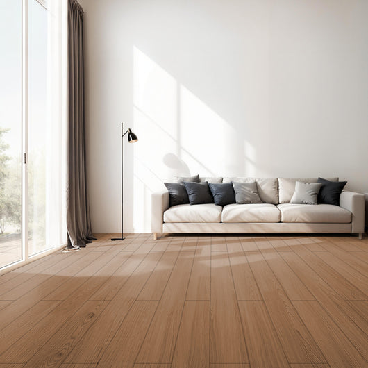 IDMarket - Strisce adesive in PVC SOLEA 2,23m² legno effetto rovere scuro