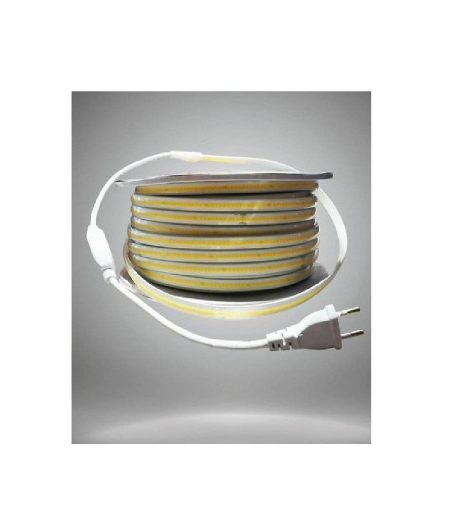 Strisce Led Cob Gommata 220v 14w/m 1400lm/m Ip65 Bobina 50 Metri  -bianco Freddo      -