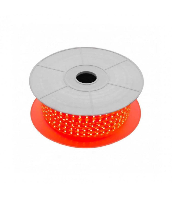 Strisce Led Gommate Smd 2835 A 220v Da 5mm Bobina Stripled 100mt 2835-120 Colore  -rosso      -