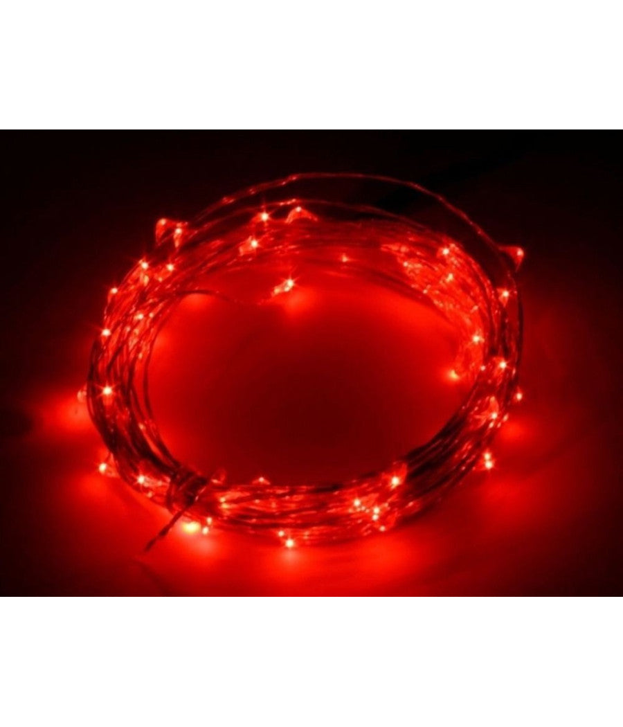 Striscia 3 Metri Strip Led Bobina Flessibile A Batterie Filo Di Rame Luce         