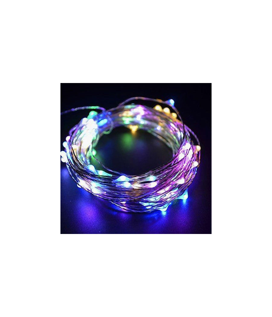 Striscia 3 Metri Strip Led Bobina Flessibile A Batterie Filo Di Rame Luce         