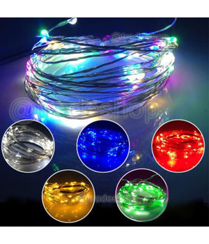 Striscia 3 Metri Strip Led Bobina Flessibile A Batterie Filo Di Rame Luce         