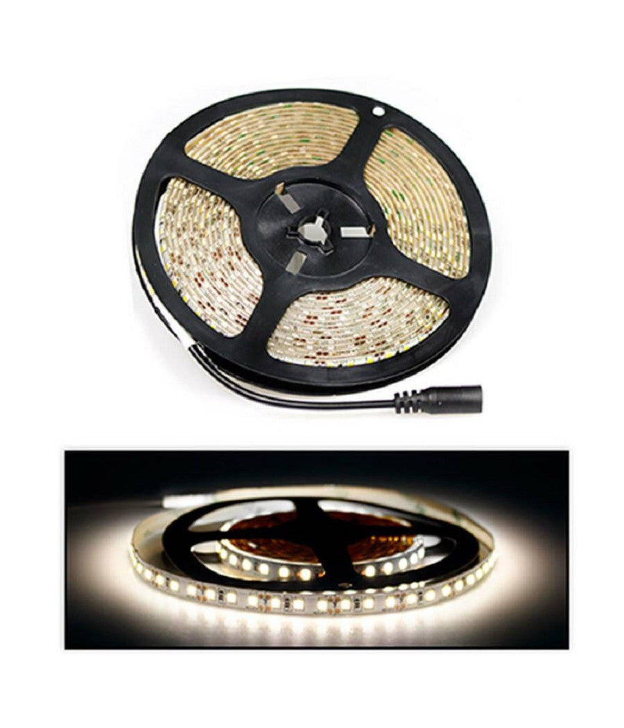 Striscia 600 Led 2835 Strip 5 Metri Bobina Luce Naturale 4000k Waterproof Ip55         