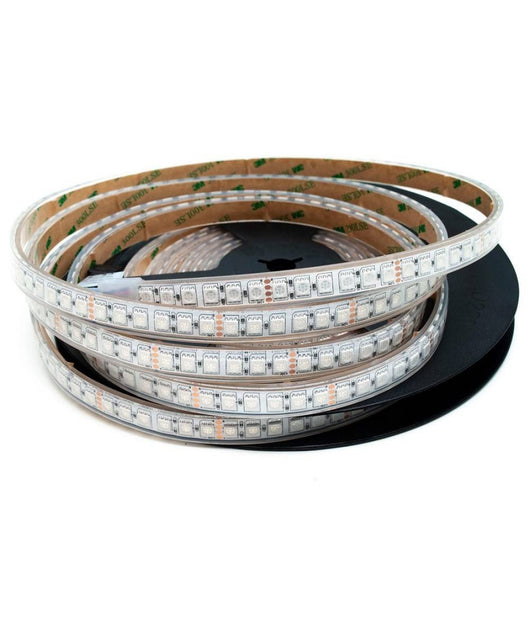 Striscia 600led Impermeabile Ip68 Dimmerabile Luce Multicolore Rgb 75w 24v Esterni         