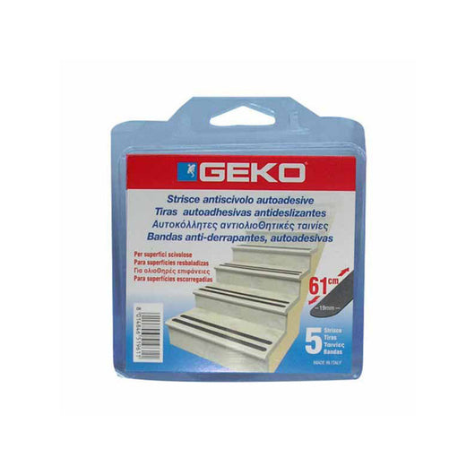 Striscia Antiscivolo 19 Cm 61 Nera Pz 5 Geko