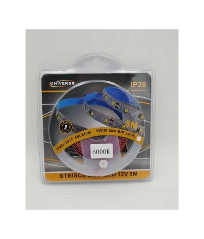 Striscia Flessibile Strip Led Modellabile 5mt Smd 2835 Vari Toni Luce 2835-12v-s         