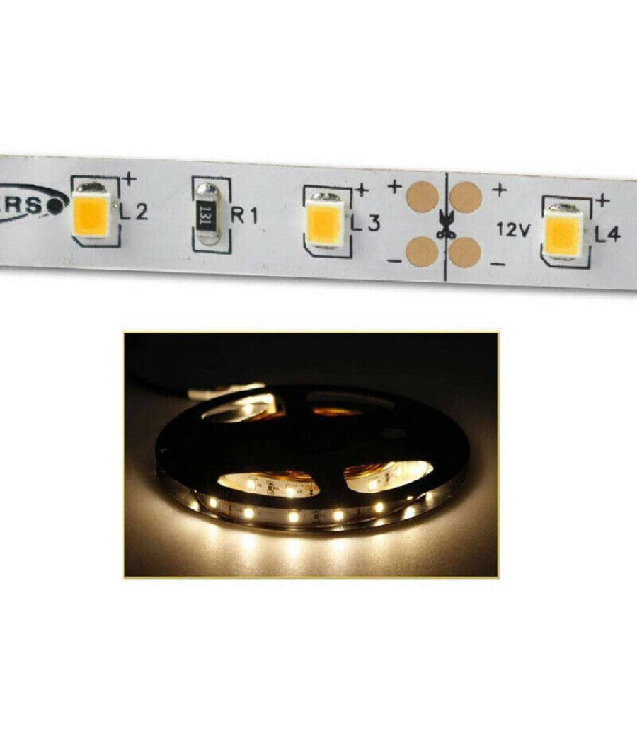 Striscia Led 2835 Strip 5mt Bobina Luce 3000k 4000k 6500k Blu Ip22 2835-12v         