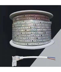 Striscia Led 3535 220v 12w/mt 120led/mt 100 Metri 8 Mm Luce Celeste 3535-120d-ce         