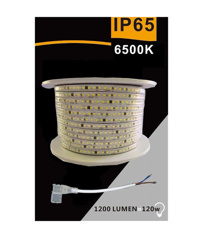 Striscia Led 3535 220v 12w/mt 120led/mt 100 Mt 8mm Vari Colori Di Luce 3535-120d         